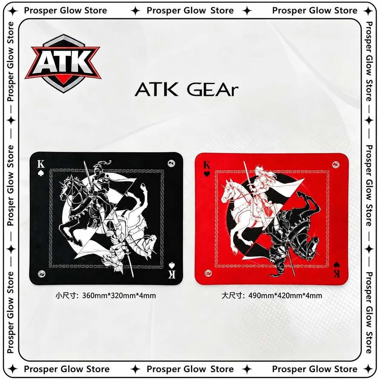 Genuine ATK Mousepads Warhorse Battle Riding Mouse Pad Original Illustration E-Sports Fps Game Office Fearless Contract Delta