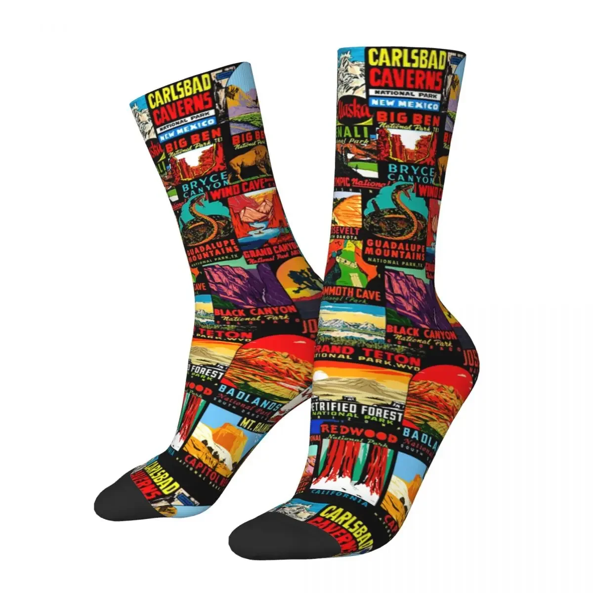 

Harajuku Women Socks United States Park Merch Soft American USA Parks Skateboard Socks All Seasons Best Gift Idea