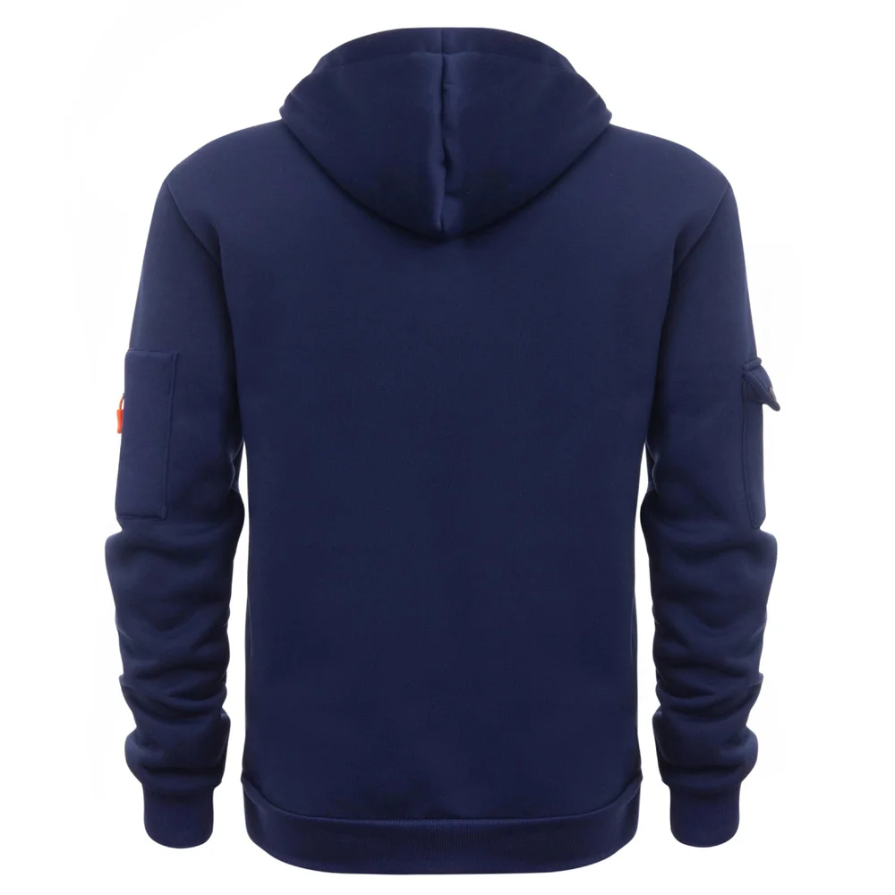 2025, Frühling und Herbst, Herren-Pullover in europäischer Größe, mit Kapuze, langärmeliger Kapuzenpullover, lockeres Outdoor-Sweatshirt mit mehreren Taschen und Reißverschluss