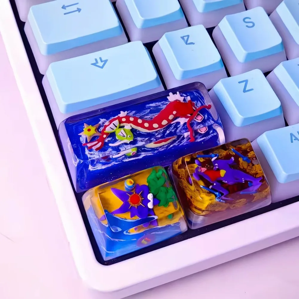 pokemon-keycap-resin-translucent-customized-mechanical-keyboard-cross-axis-space-enter-key-game-esports-accessories-gift