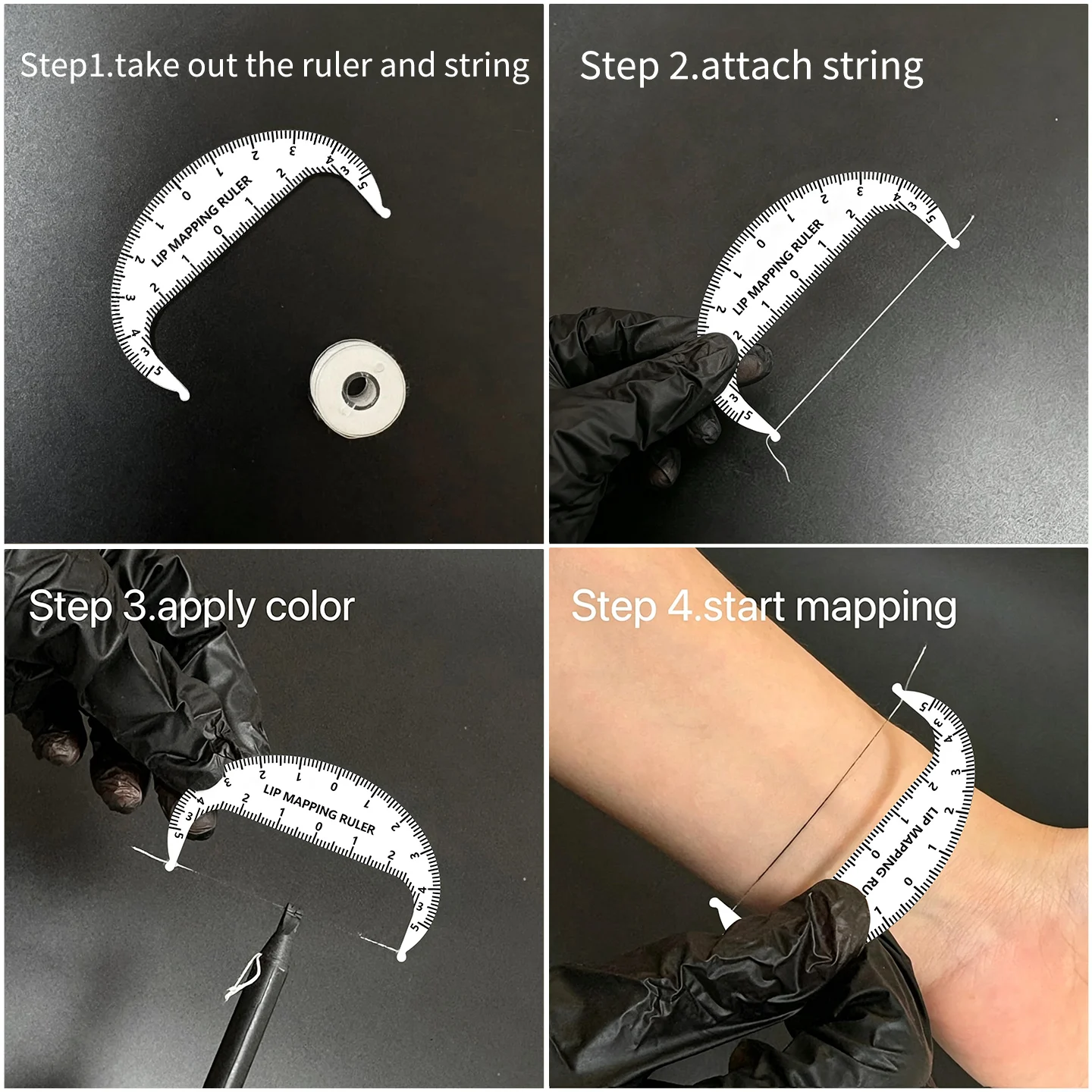 Lip Shaping Ruler Lip Mapping Ruler 1 Minute Fast Drawing Design Lip Easy Tool Microblading Permanent Makeup Stencils
