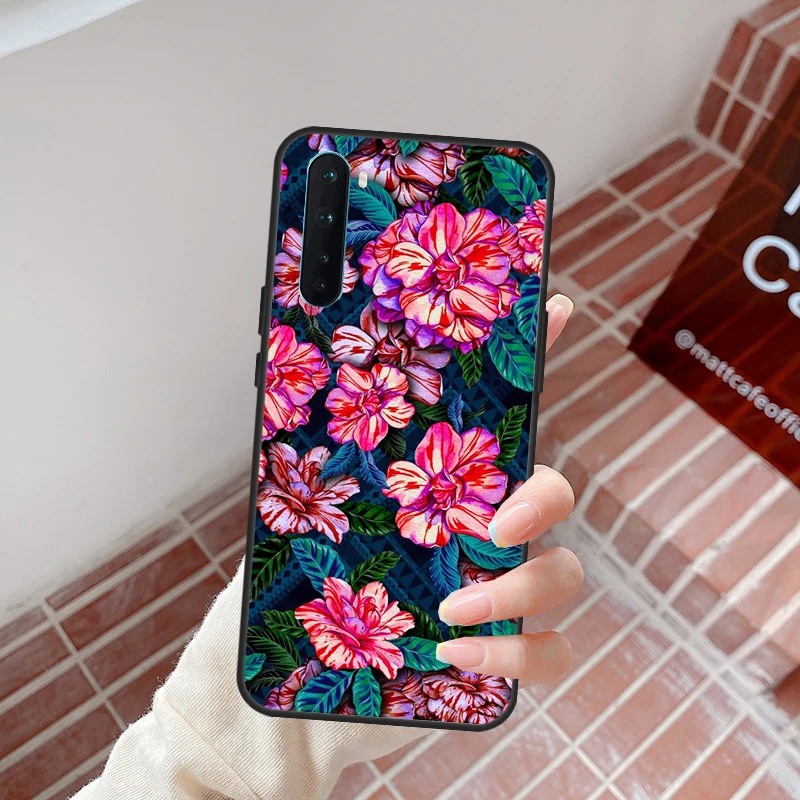 Tropical aloha hibisco padrão caso para oneplus nord 5 ce 2 3 4 lite n10 n20 n30 oneplus 13 12 11 10r 13r 10t 13s 12r capa