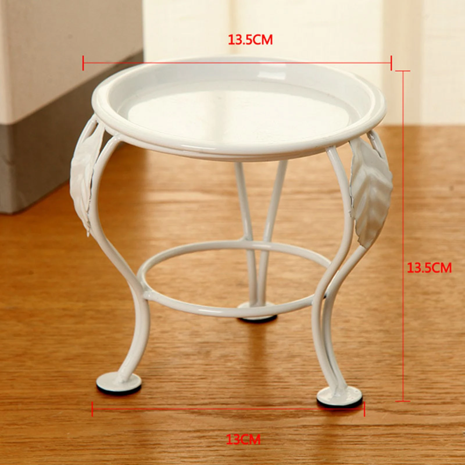 Metal Flower Pot Stand Rustproof Round Planter Support Rack Home Garden Indoor Outdoor Succulent Plant Display Shelf