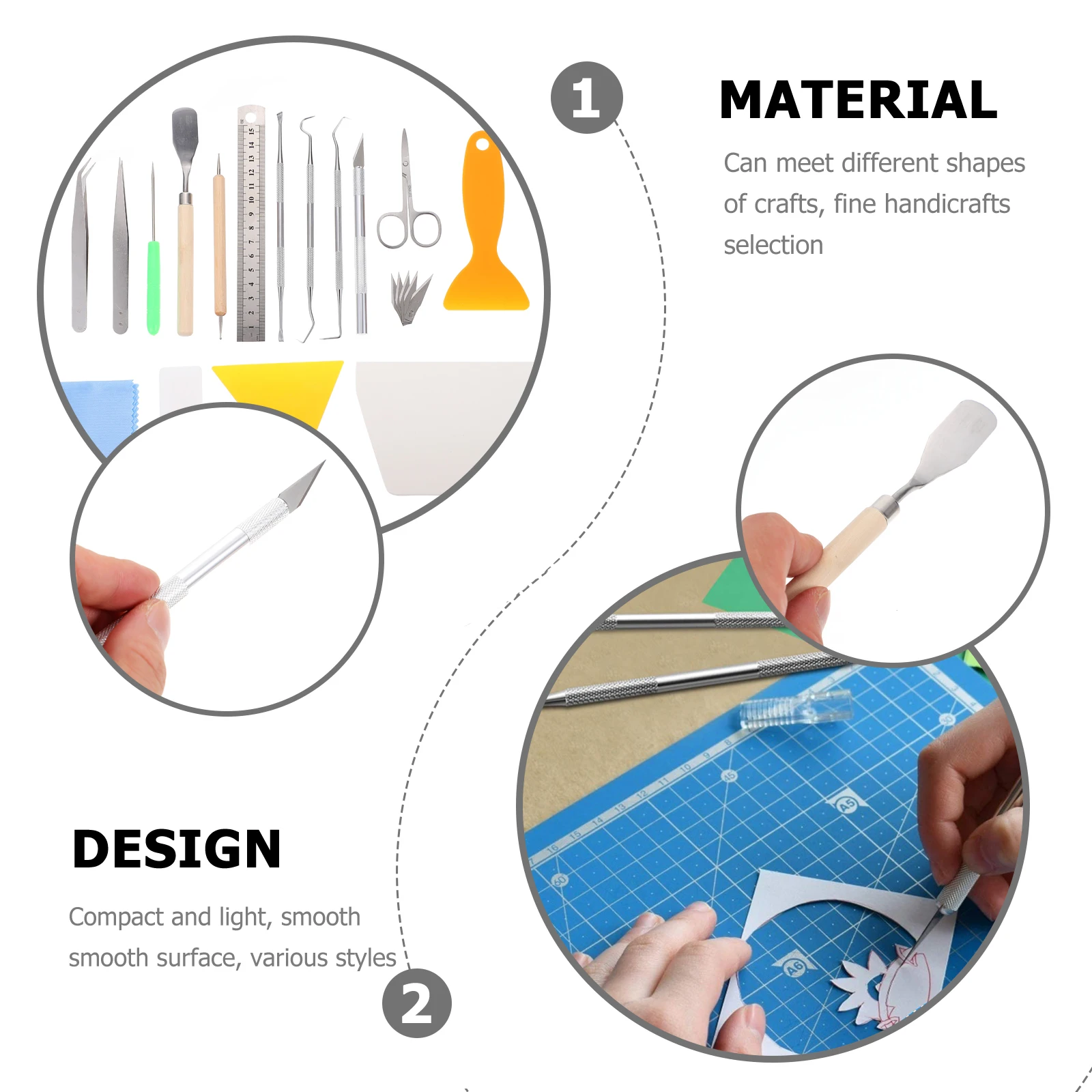 

21pcs Craft Tool Set Precision Weeding Kit For Cutting Carving Hobby Diy Handmade Tools Vinyl Weeding Supplies Hobbyists