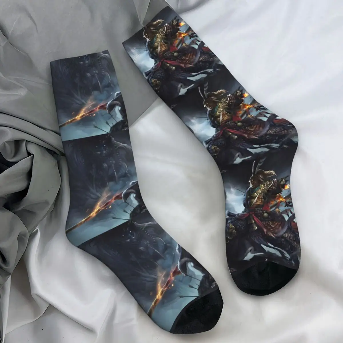 Black Myth Wukong Stockings Women Men Socks Soft Funny Socks Autumn Skateboard Non Slip Printed Socks Gift