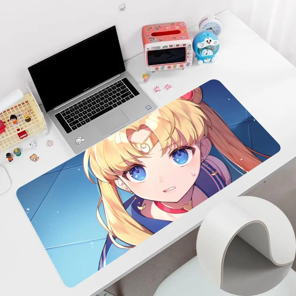 S-pelaut m-moons Mouse Pad 900x400mm Keyboard PC meja bantalan anime HD Printing komputer dua sisi kulit antiselip PU Mouse Pa