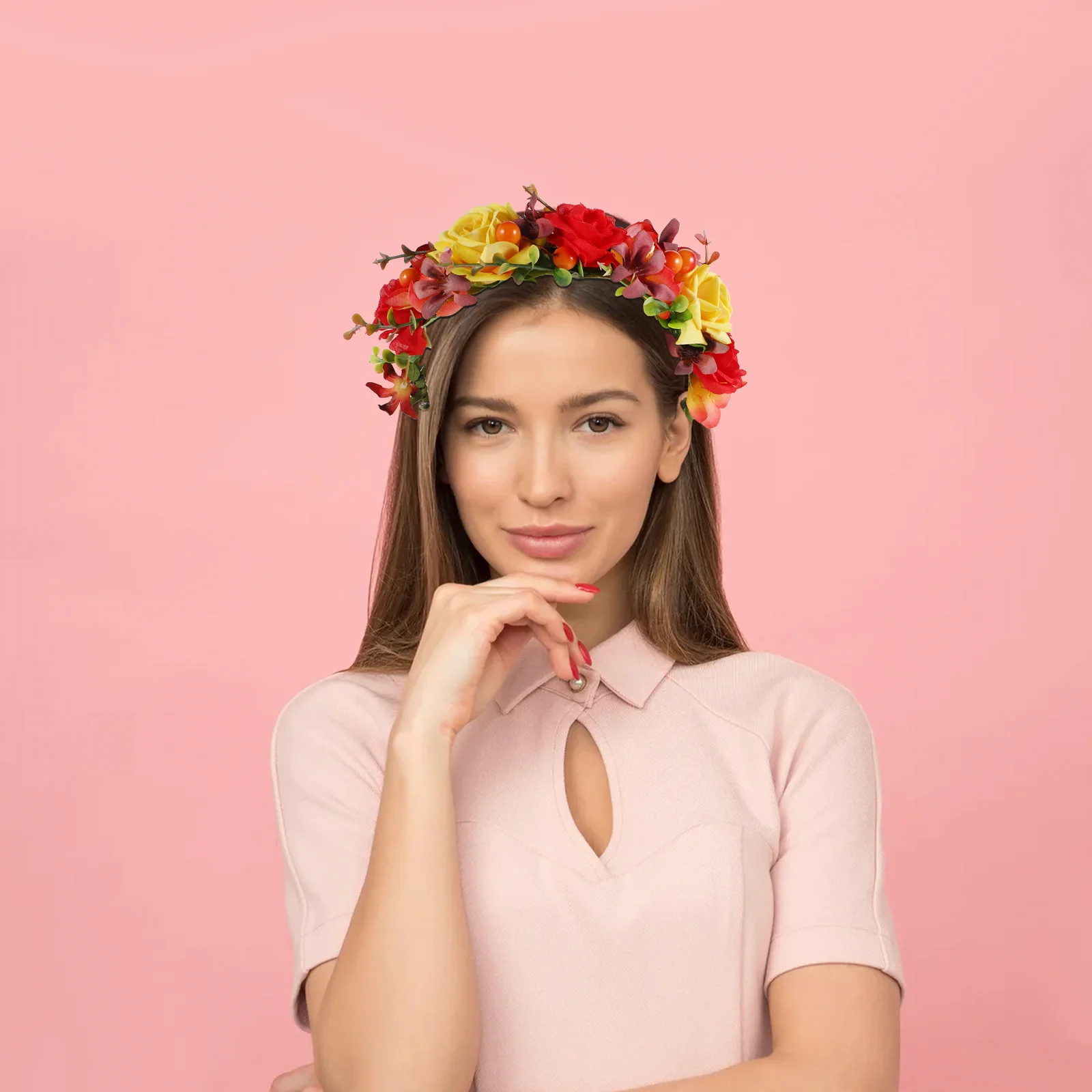 

1 шт., повязка на голову, легкий головной убор с цветком для невесты, свадебная вечеринка, косплей, свадебная повязка на голову, подарок на праздник для фотографии