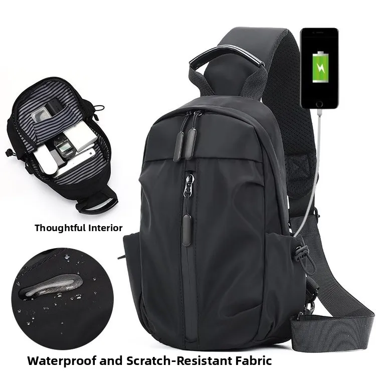 

Большая мужская нагрудная сумка Capaci, модная корейская сумка Sle Busin, повседневная многофункциональная дорожная сумка через плечо