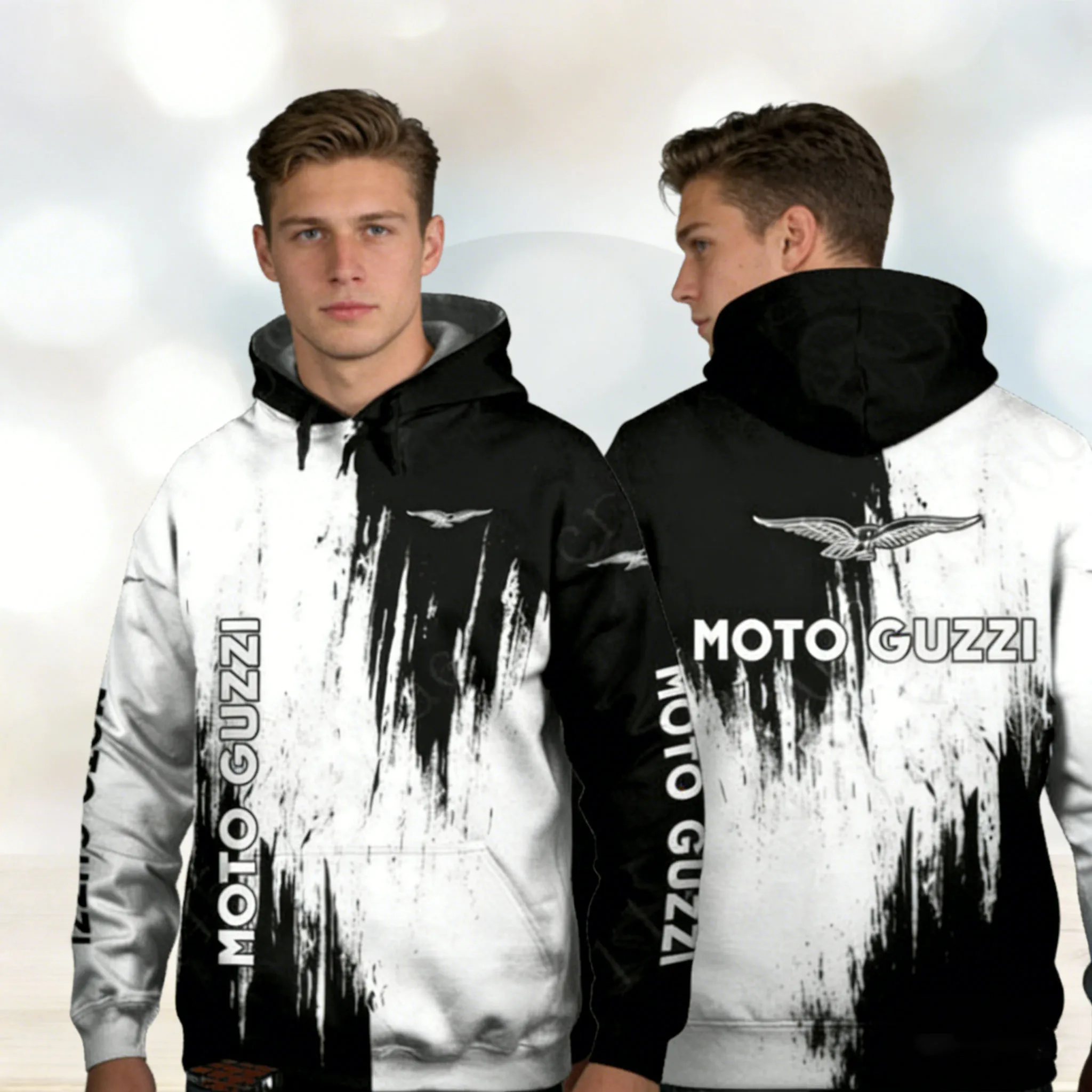 

Новая мужская толстовка Moto Guzzi 2026 года, хит продаж, с круглым вырезом, модная повседневная куртка для взрослых и детей для езды на мотоцикле