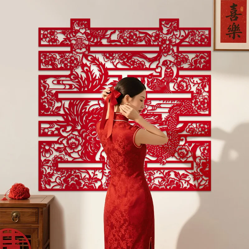 

Chinese Wedding Wall Velvet Non-Woven Wedding Decoration Wedding Wall Background Wall Photo Wedding Decoration