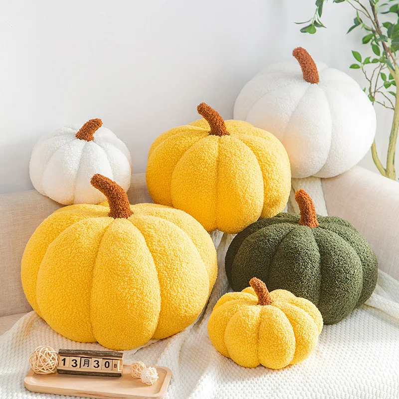 Pumpkin Plush Toy Soft Stuffed Plant Halloween Decor Home Decor Pumpkin Pillow Child Cuddle Sleeping Partner Kids Birthday Gifts