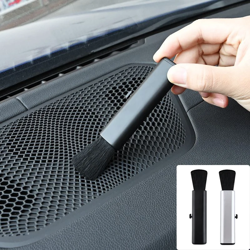 

Retractable Portable Cleaning Brush Car Dashboard Air Outlet Detail Brushes PC Keyboard Duster Plastic Soft Brush Care Tools