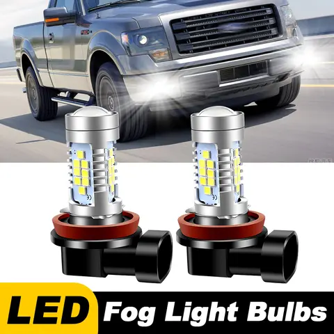2 पीस फोर्ड F-150 F150 1999 2000 2001 2002 2003 2004-2019 कार LED फ्रंट फॉग लाइट बल्ब H8 H11 लैंप 6000k CANbus एक्सेसरीज़ के लिए 6 best sales फोर्ड F150 2000 - №6