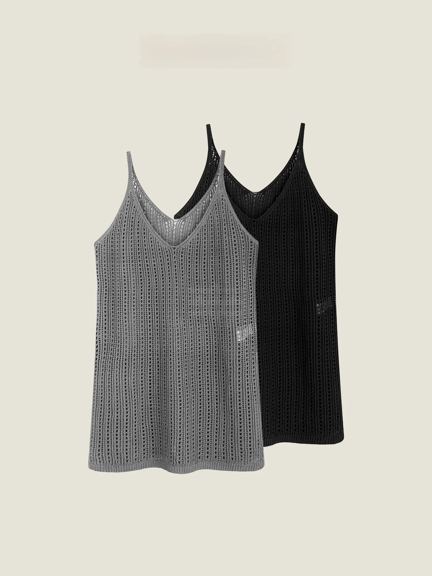 

Женский топ-накидка Catalpa Lew с вырезами, средней длины, без рукавов, из хлопка, с V-образным вырезом, для весны и лета, модная одежда для многослойных образов