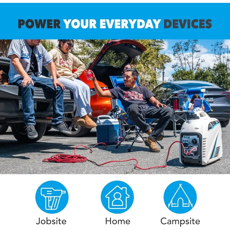 2,300W Portable Super Quiet Gas-Powered Inverter Generator with USB Outlet & Parallel Capability, CARB Compliant