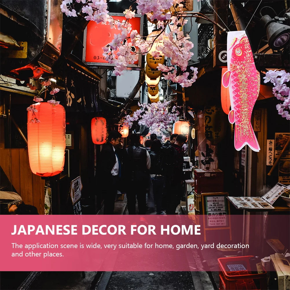 

2pcs Japanese Fish Windsock Flag Outdoor Garden Yard Hanging Decoration Porch Patio Heavy Duty Windsocks For Sushi Restaurant
