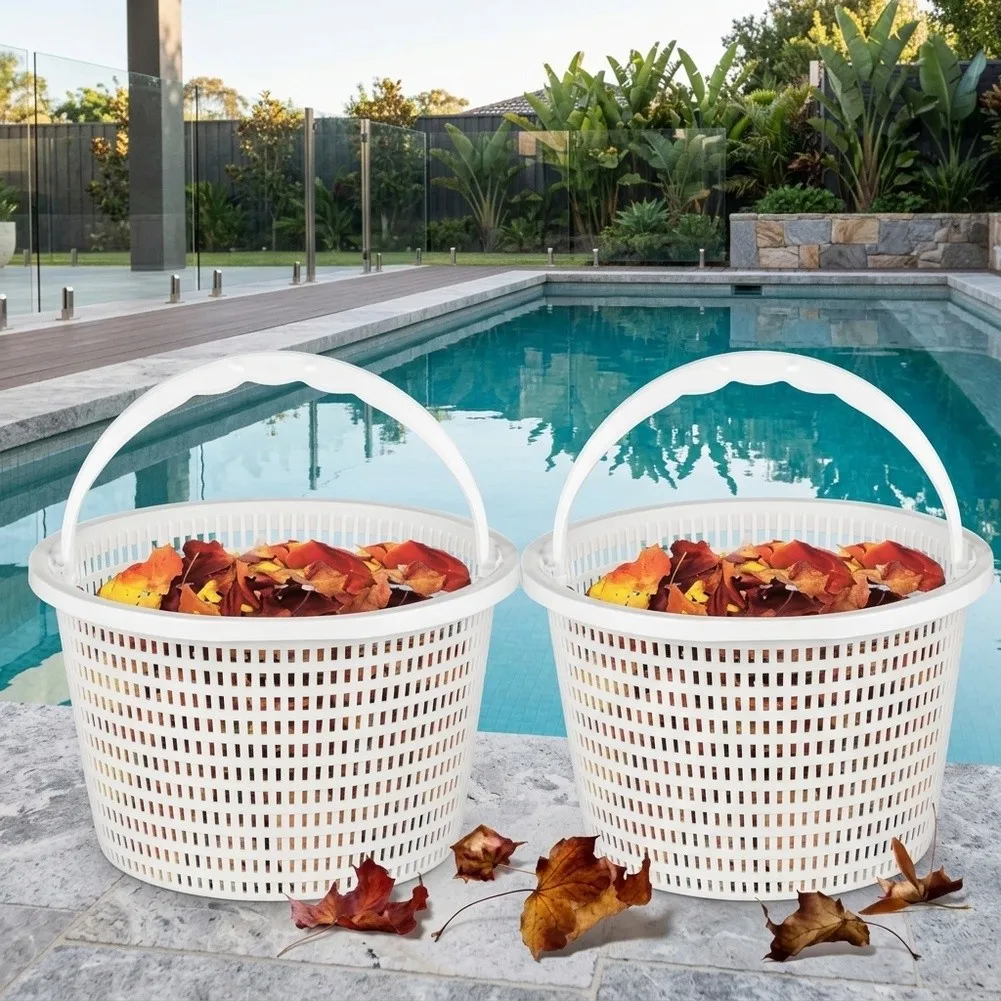 20 Cm Large Reusable Pool Skimmer Basket With Handle - Efficient Filtration Easy Plastic Pool Skimmer Basket Replacement