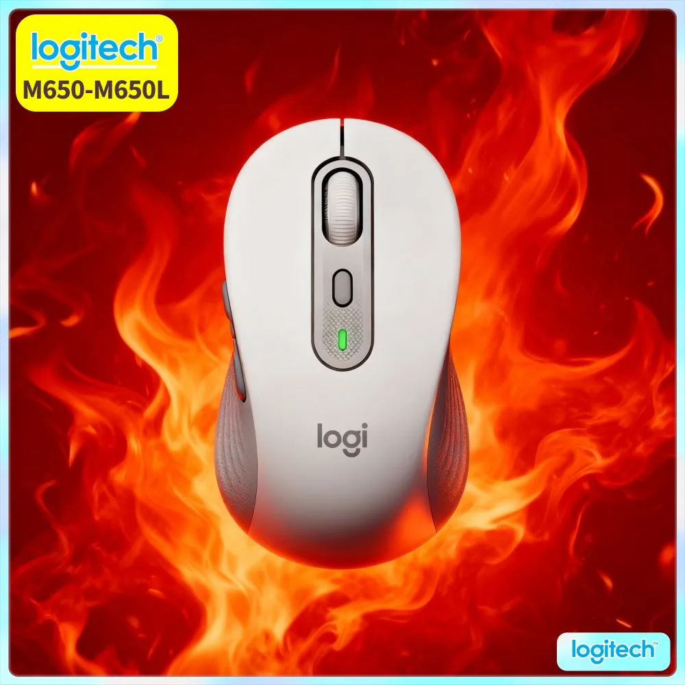 Logitech M650/M650L Signature Wireless Mouse - Sustainable Design, Silent Clicks, Smartwheel Scrolling, 24-Month Battery Life