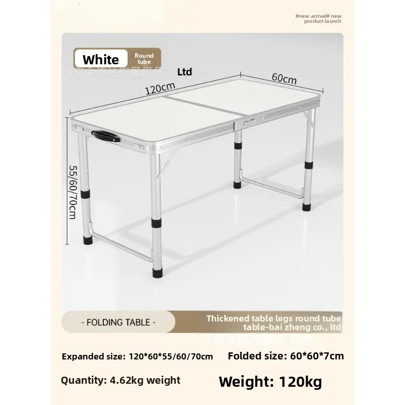 Folding Outdoor Portable Dining Table Compact Market Stall Display Table Camping Table Picnic Table Portable Dining Table