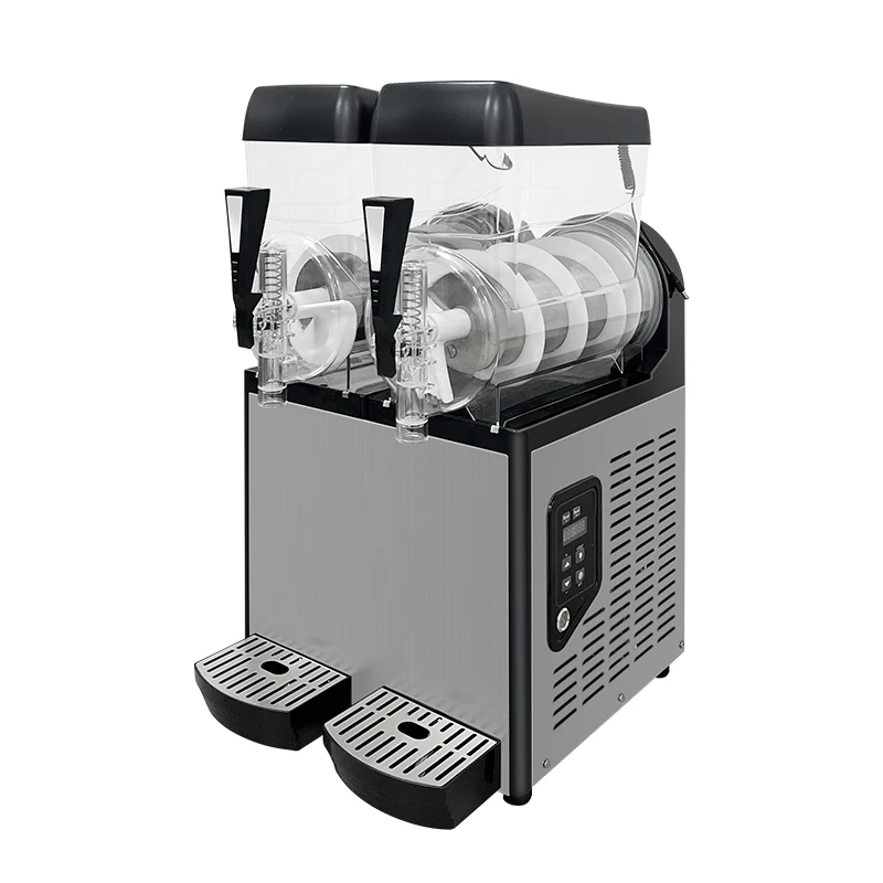 

Commercial Smooth Slush Machine 10L+10L Frozen Two Tanks Slush Making Vending Machine Home Cheap Slush Machine
