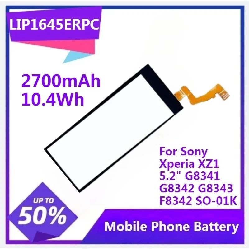 

For Sony Xperia XZ1 5.2" G8341 G8342 G8343 XZ1 Dual F8342 SO-01K LIP1645ERPC Battery 2700mAh 10.4Wh Battery