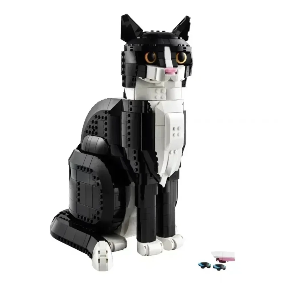 Tuxedo Cat Creative Animal Figure Set Fit  Building Blocks Bricks Compatible 21349  Cute Cartoon Puzzle Toys Kids Christmas Gift