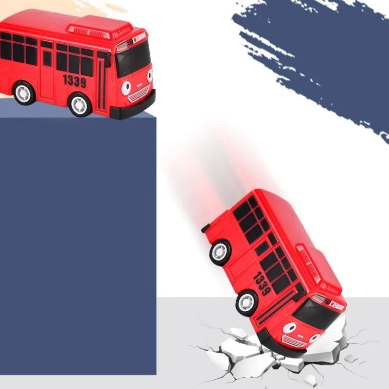 Mini Bus Inertia Toy Car Early Education Puzzle Toy Pull Back Friction Toy Car Children's Gift