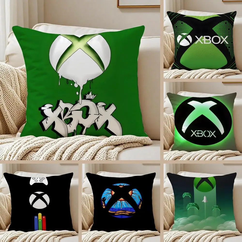 Gaming Brand Accessory Double-sided Printing X-XBox Cushion Cover Pillowcase Anti-dustmite living Room Sofa Decor Cushion Room