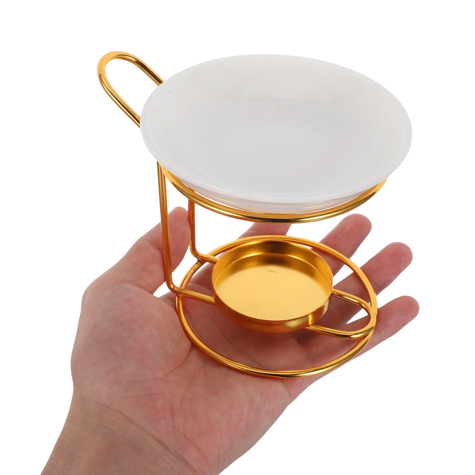 

Farmhouse Wax Melt Warmer with Ceramic and Iron Design for Aromatherapy Oil Diffuser Tea Light Holder Scent Burner Decor