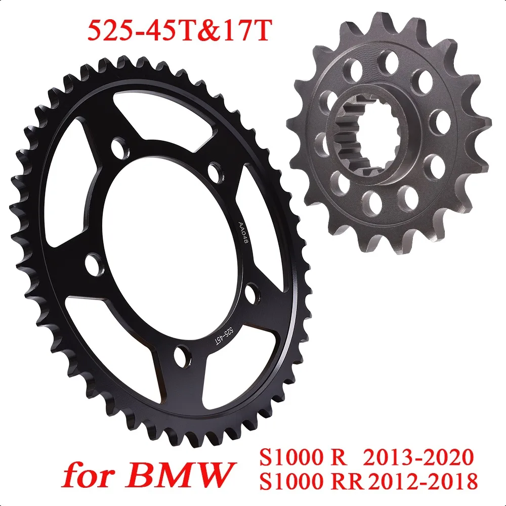 

525 17T 45T Motorcycle Front Rear Sprocket Gear Wheel Cam for BMW S1000 R 2013-2020 S1000 RR 2012-2018
