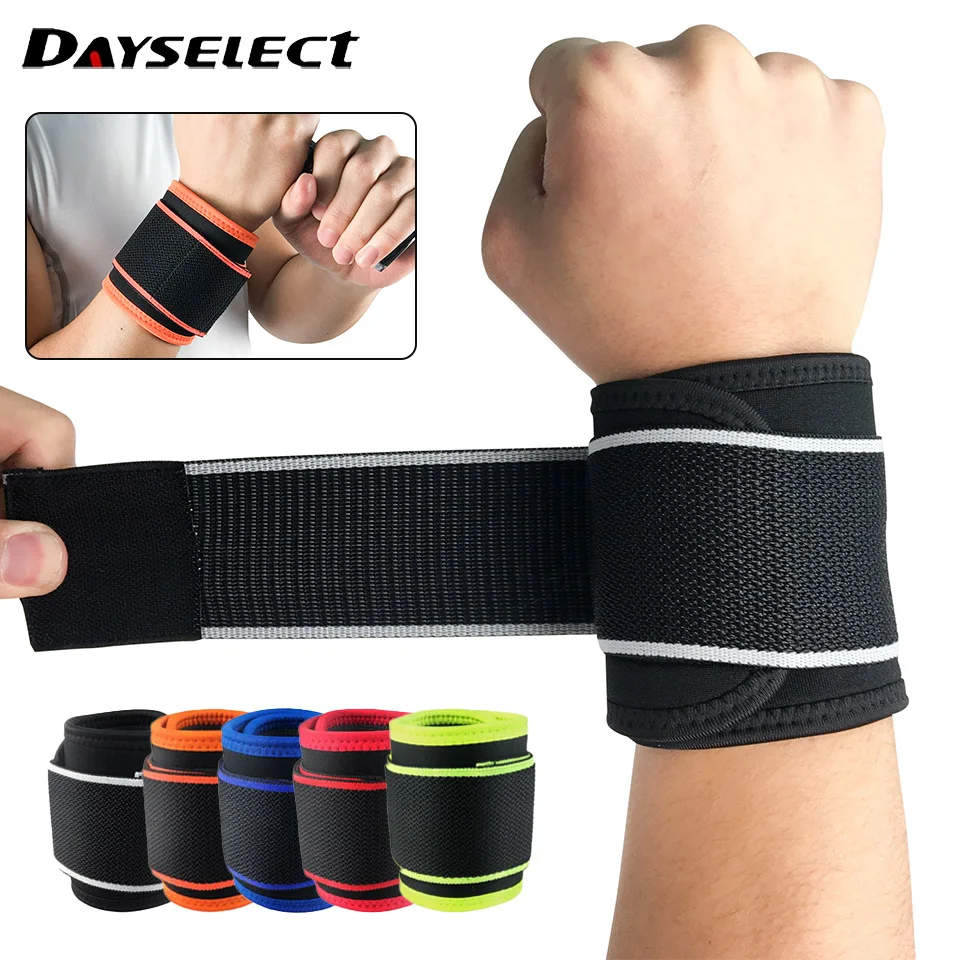 1Pcs Sports Wrist Guard Dual Pressure Assist Belt Protection Anti Sprain Basketball Badminton Tennis Fitness Weightlifting Wrist