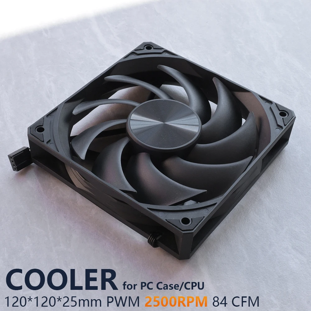 

1pcs Industrial Grade Cooling Fan for Computer Case 120mm*120mm*25mm PWM Air Cooler for CPU Effect 900-2500RPM