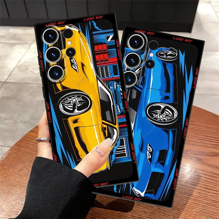 Funda Phone Cover Case for Samsung Galaxy S26 Ultra S10 S9 S25 Plus S24 Note 20 8 9 10 S20 Ultra S21 FE S23 JDM Sport Car