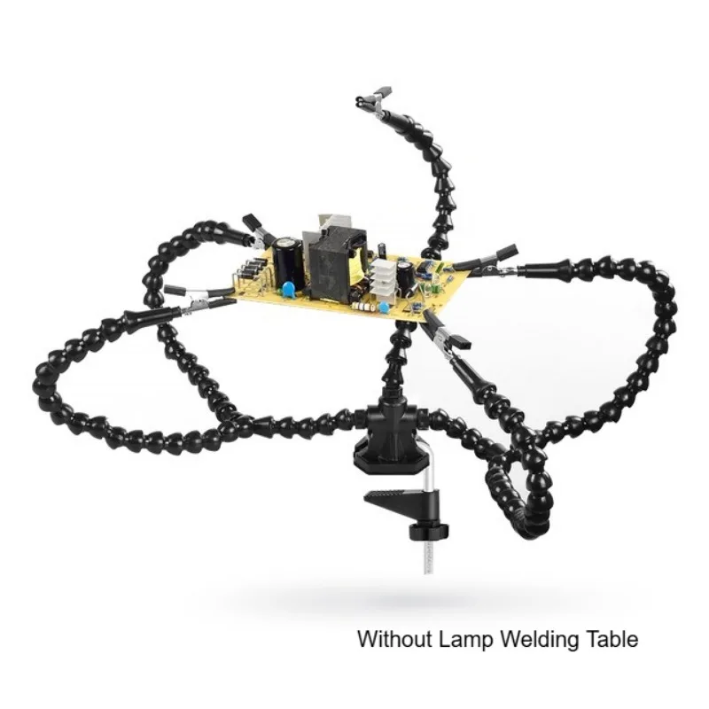 Ajudando a mão terceira mão suporte de solda braço flexível pcb titular mesa clipe ferramenta gadgets para soldagem e solda