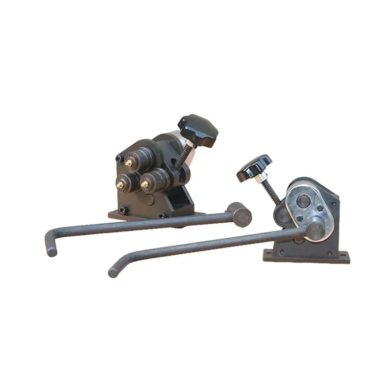 PR-3 Manual Rolling Machine Three Roll Gear Drive Bending Tools Stainless Steel Plate Metal Small Hand-Cranking Pipe Bender 32MM