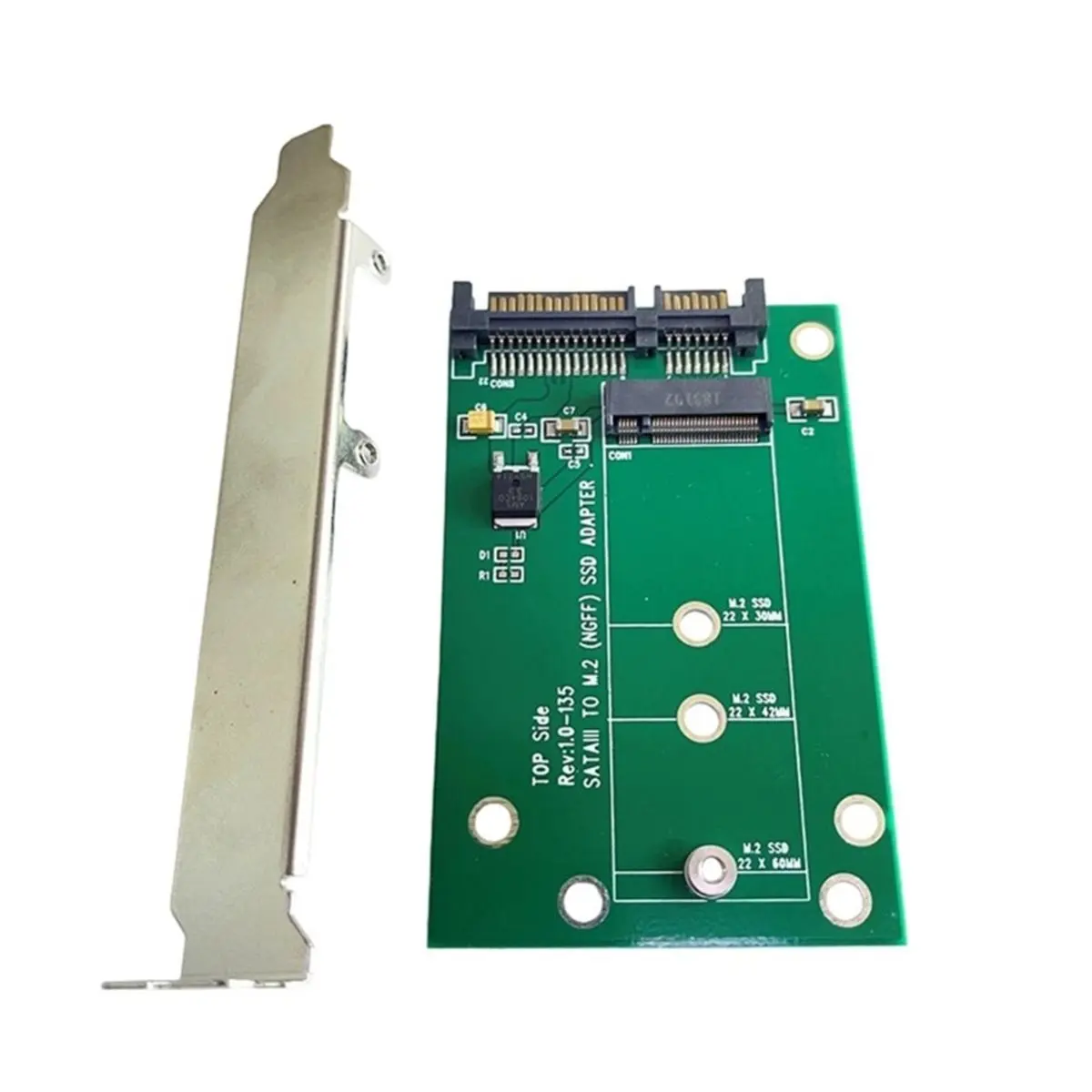 SATA3.0 to M.2 NGFF SSD Adapter Card 6Gbps Supports 2230/2242/2260 SSDs Expansion Card
