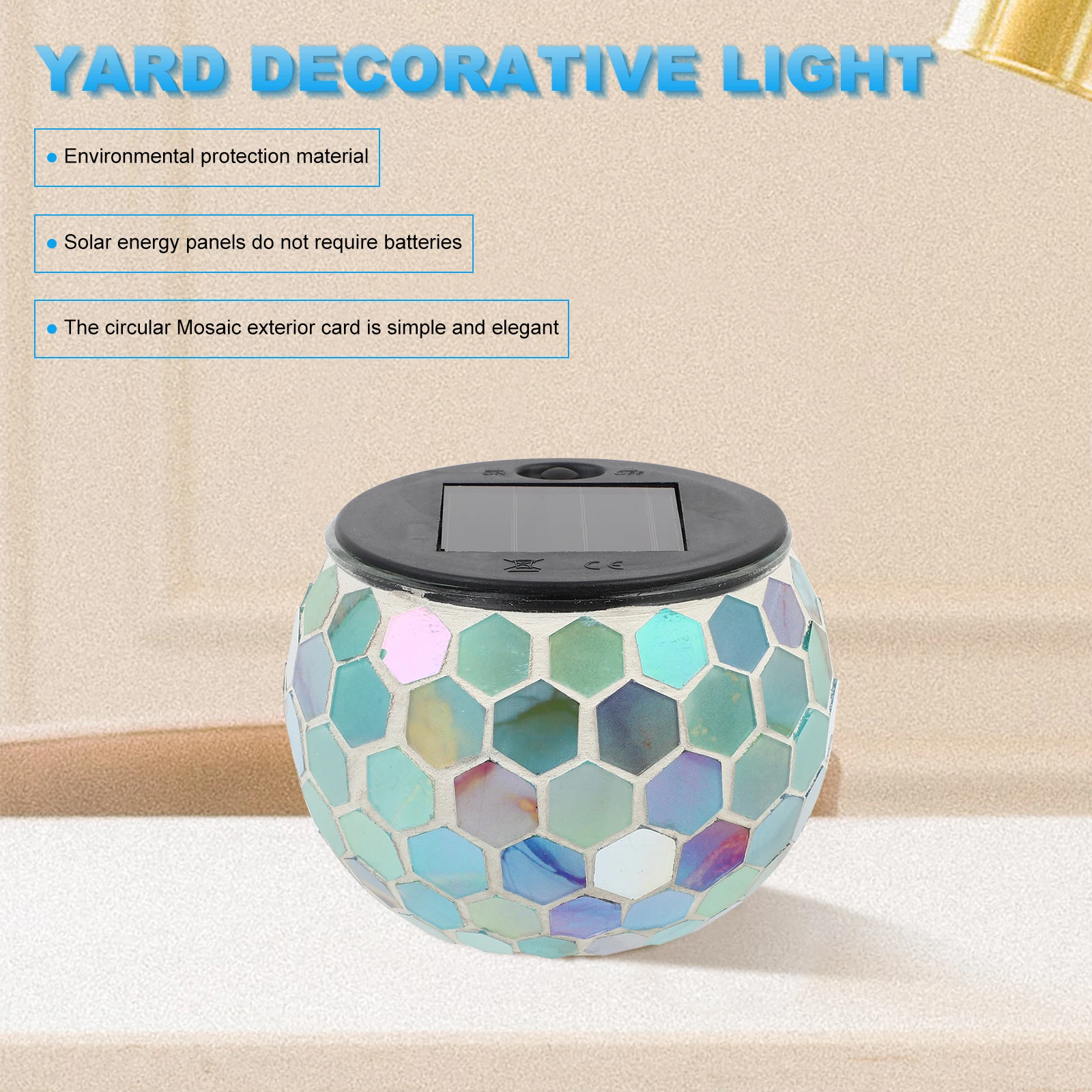 

Solar Garden Light Fixture Balcony Exterior Decoration Outdoor Projector Street Lantern Landscape Backyard Country Decorate