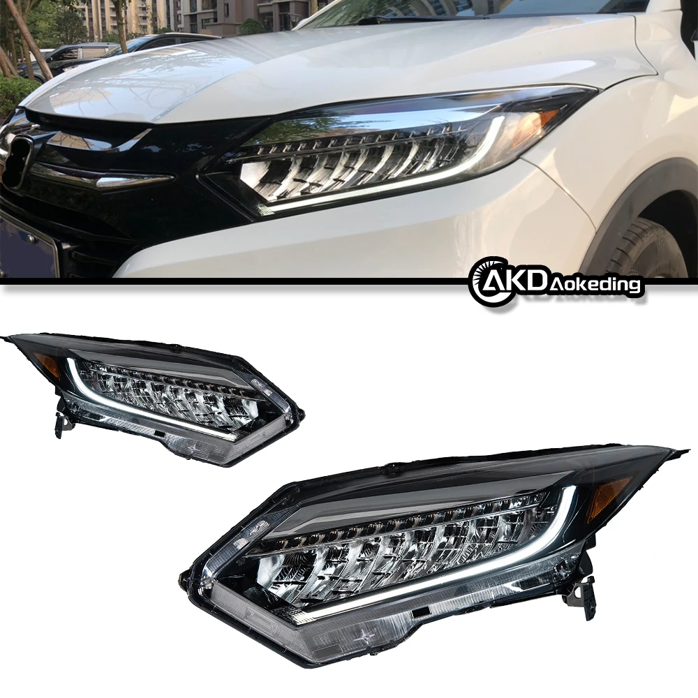 Auto Parts Headlights For  Honda HRV 2015-2018 Upgrade 2022 latest Styling LED DRL Dual Projector Cars Accessories Modified