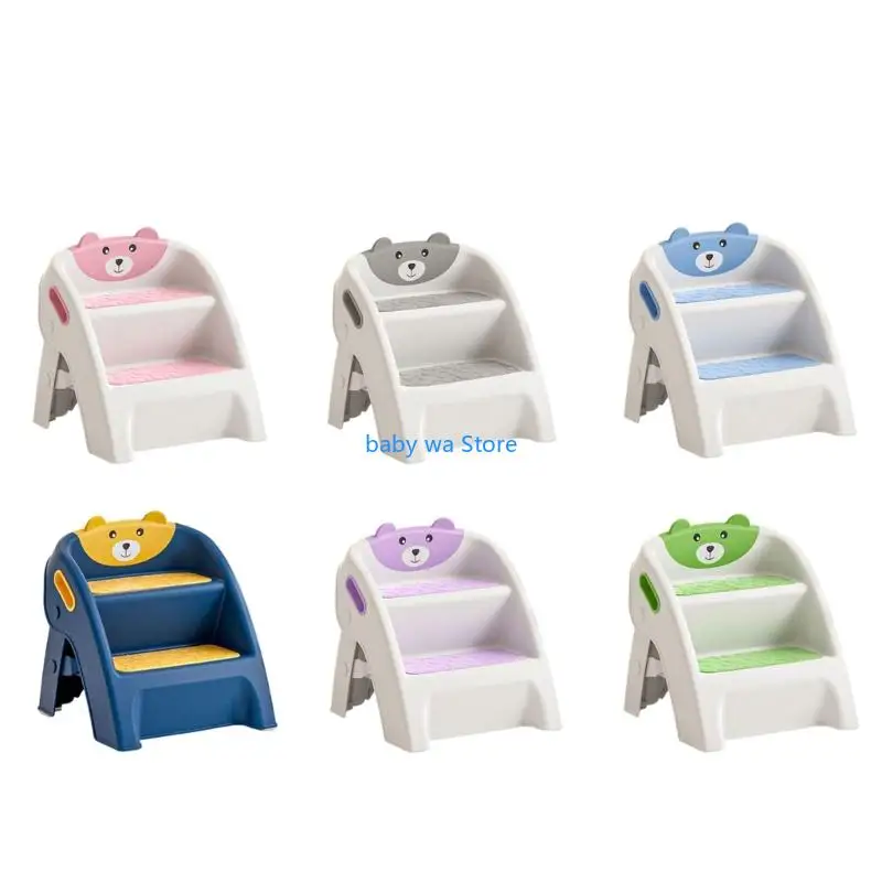 

Compact Step Stool for Kids Bathroom Anti Slip Base Quick Setup 10 Second Foldable Design Potty Training Tool 4XBD