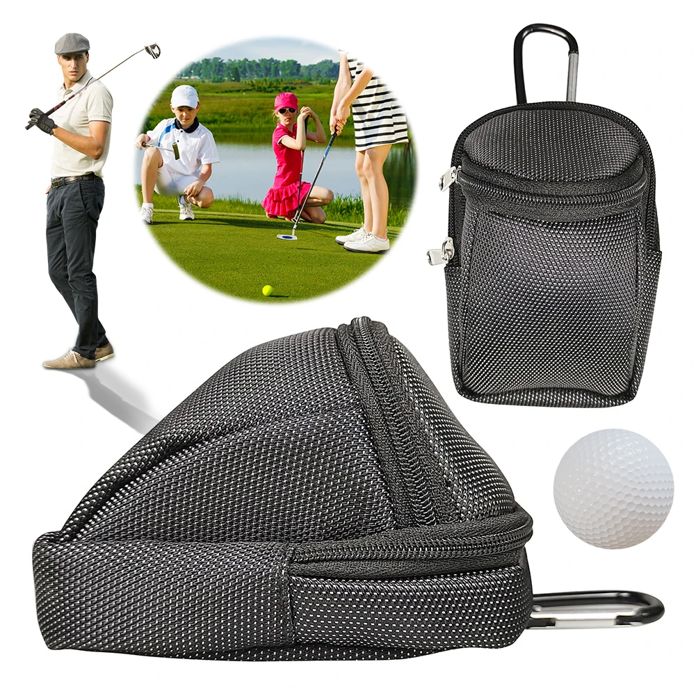 Mini Golf Ball Waist Bag Waterproof Mini Park Golf Ball Bag Can Hold 6 Golf Balls Golf Ball Pocket Fanny Pack Golf Accessories