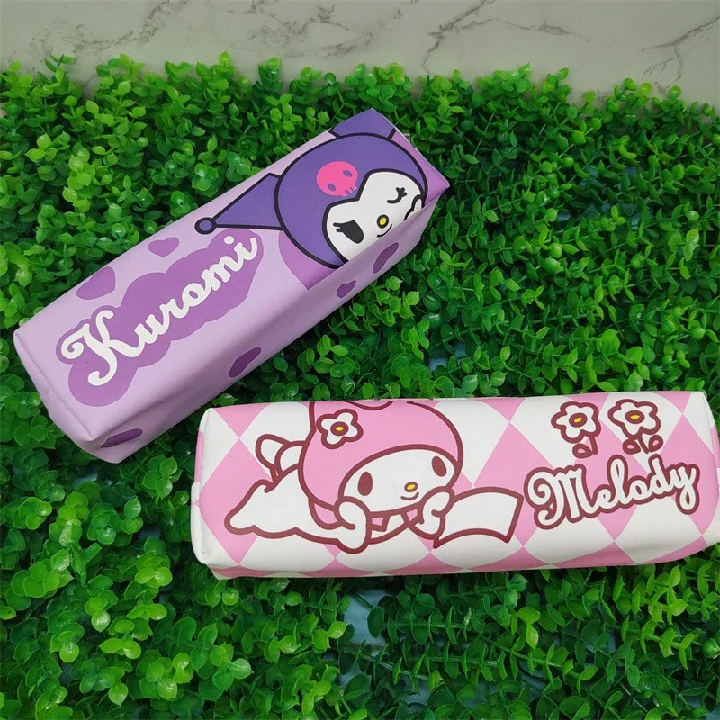 Miniso Sanrio-estuche de lápices de Hello Kitty, bolsa de almacenamiento de papelería de gran capacidad, impermeable, dibujos animados, Kuromi Cinnamoroll, regalos