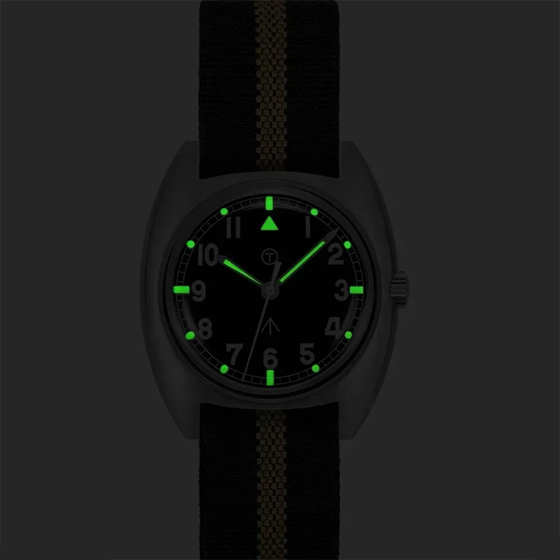 RDUNAE RA02 Military Watch 36mm 316L Stainless Steel K1 Mineral Crystal Luminous Waterproof Fashion Leisure Quartz Retro Watch