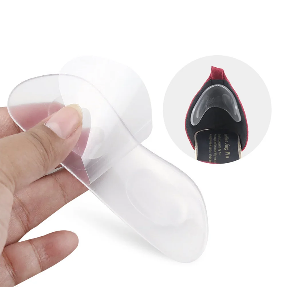 

4 Pairs Silicone Heel Pads Self Adhesive Daily Cushions Replaceable Comfort Stickers Transparent Anti Blister Liners for Shoes