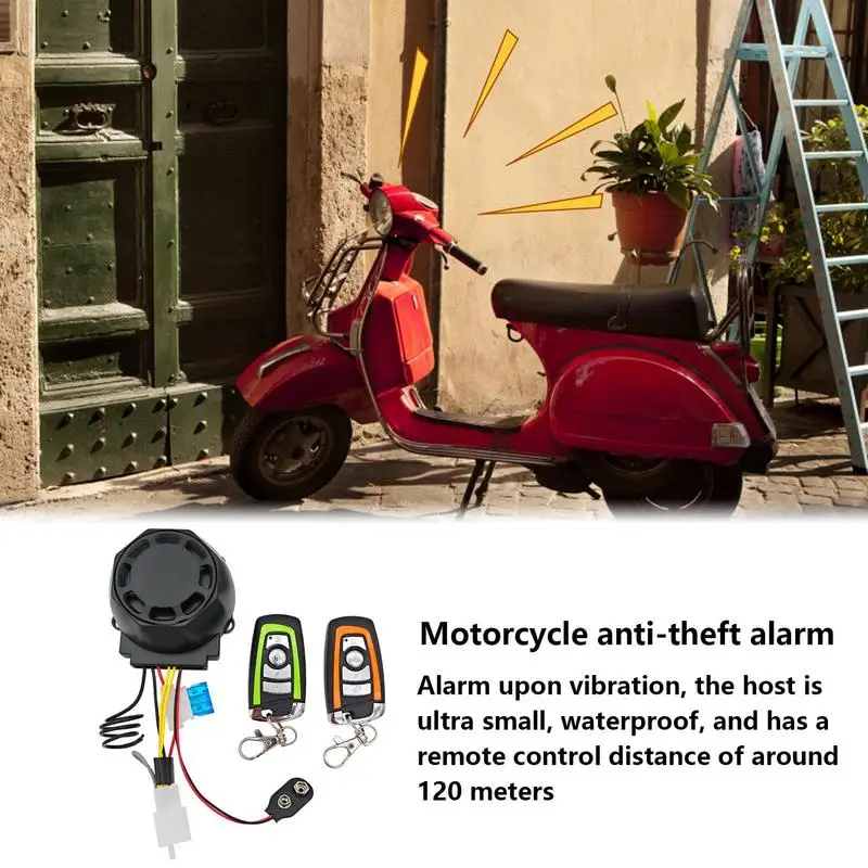 Motorcycle Anti-Theft Alarm Waterproof Alarm Security System With Vibration And Motion Sensor With Remote Control Car Accessory