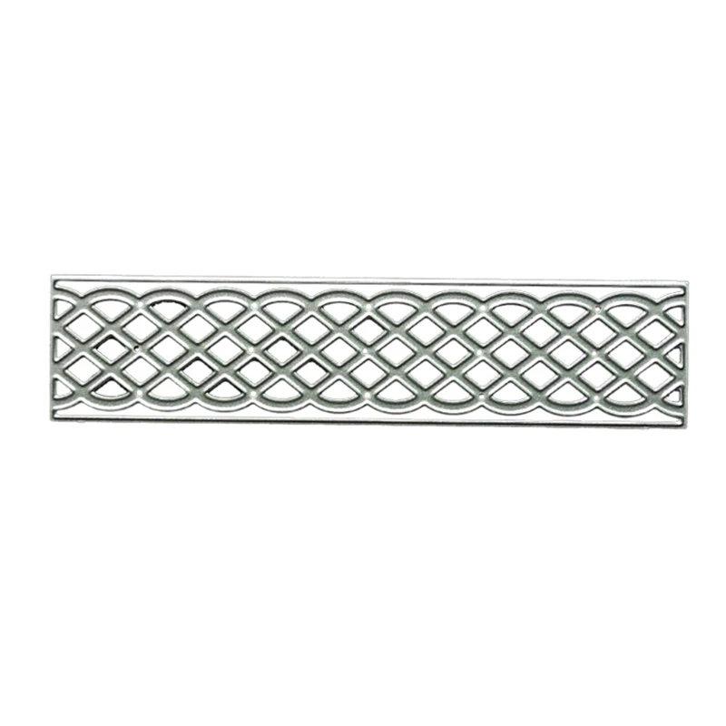 G6KF Rectangle Metal Cutting Dies Fan-shaped Grid Embossing Script Die Stencils Scrapbook Birthday Cards Making DIY Supplies view 4