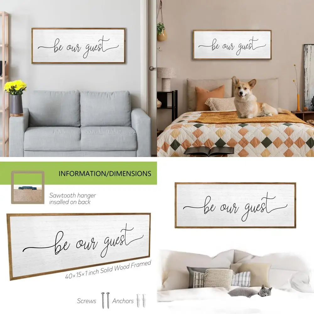 

Большое настенное искусство в деревенском стиле для фермерского дома - винтажная деревянная вывеска 40x15 для гостиной, спальни, прихожей