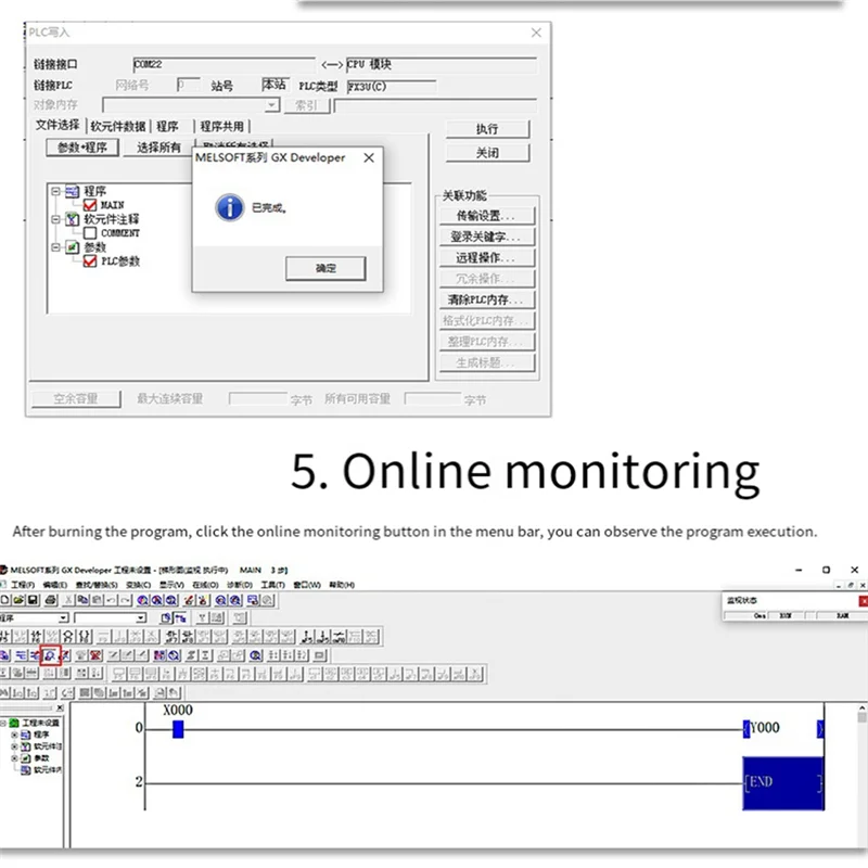 ABZZ-Módulo PLC Simple para Mitsubishi FX3U Módulo de retardo 20MT 12 en 8 salidas Módulo de versión Transistor
