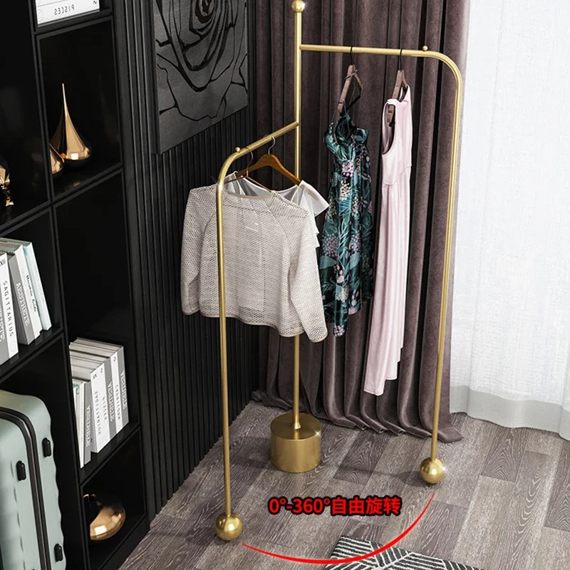 Golden metal hanger, saving aesthetic entrance, Nordic clothing, no need to transport plush, Ropa Perchero Hall furniture