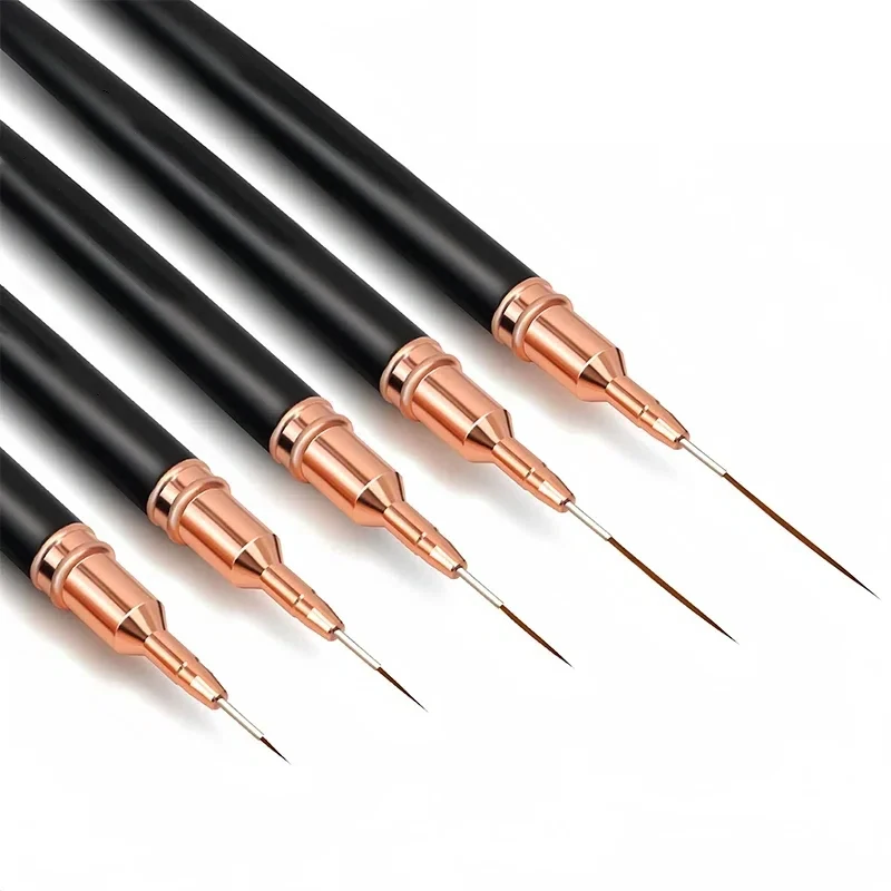 Professionelle Streifen Nail art Pinsel 1Pcs Nagel Linie Pinsel Schwarz UV Gel Malerei Stift Geschnitzte Nail art Liner Pinsel für Maniküre