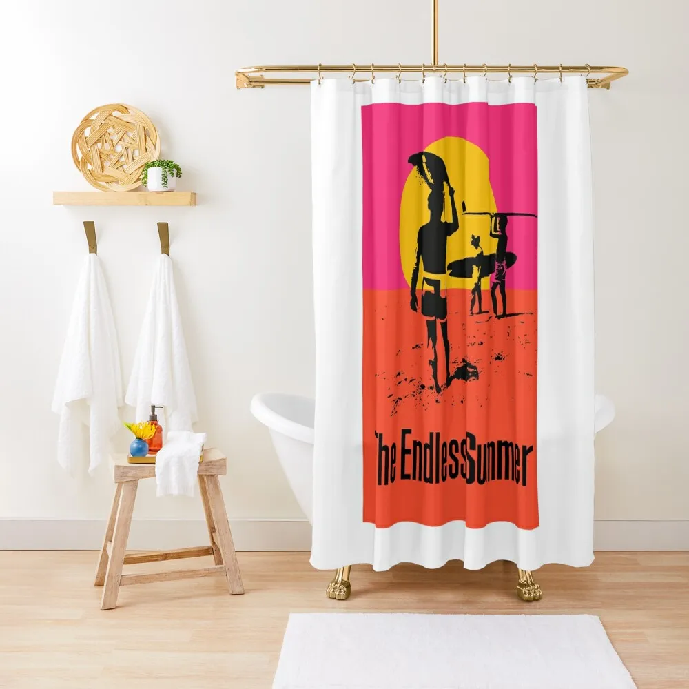 

The Endless Summer 1966 Surf Documentary Poster Artwork T-Shirt Shower Curtain For Bathroom Shower Curtain